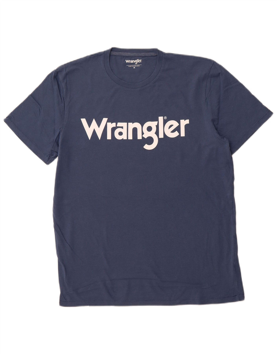 WRANGLER Herre grafisk T-shirt Top Medium Navyblå Bomuld