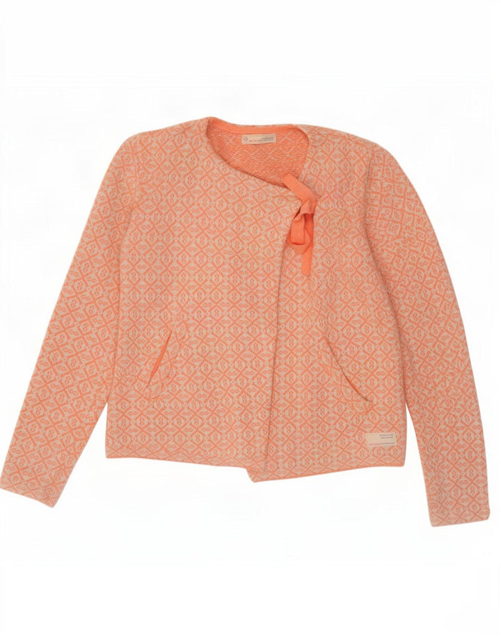 Odd Molly Dame Oversized Cardigan Sweater Størrelse 2 Medium Orange Geometrisk