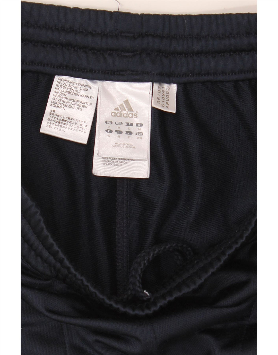 Adidas træningsdragt bukser til kvinder UK 14 Medium Navy Blue Polyester