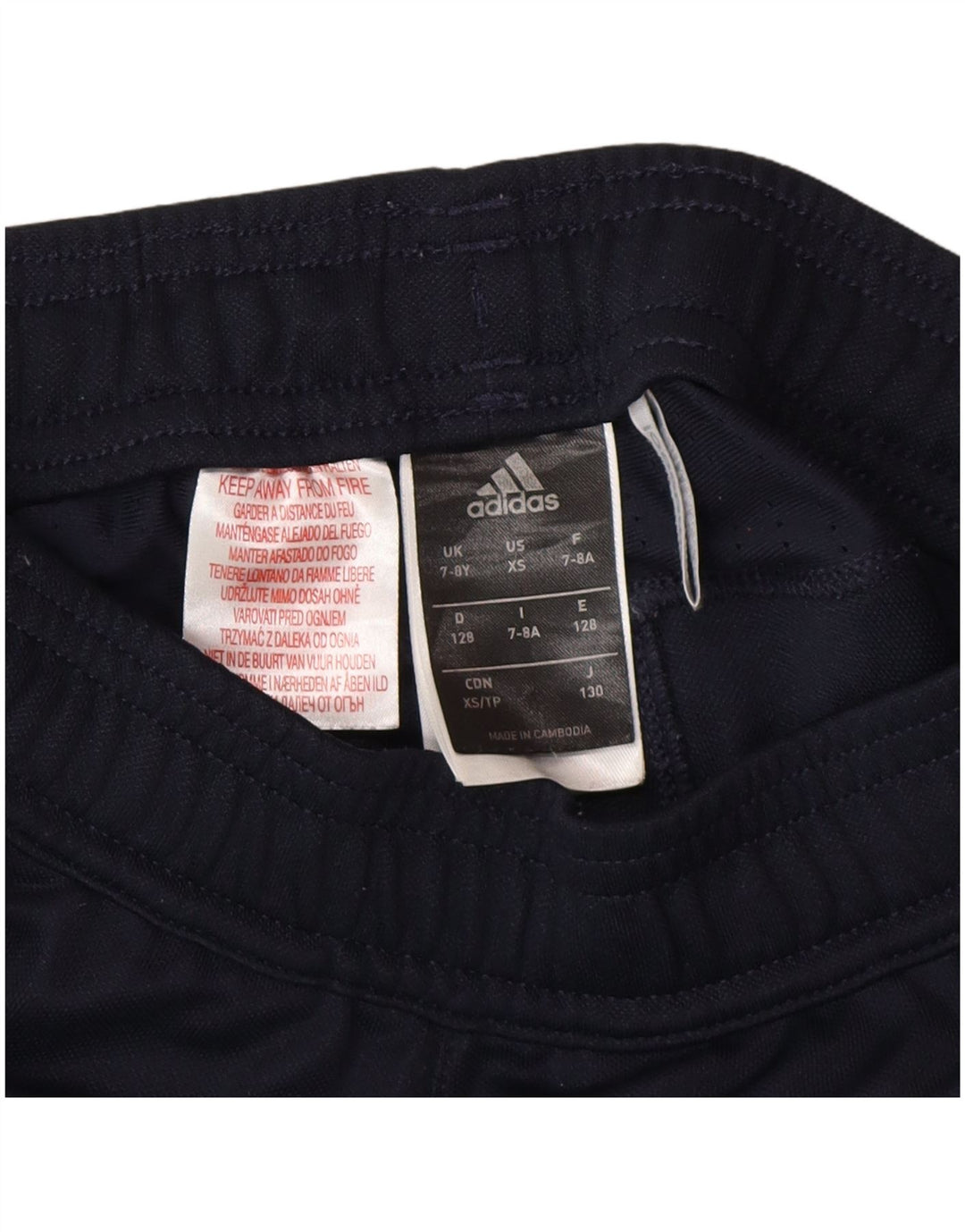 Adidas drenge Climacool træningsdragt bukser 7-8 år marineblå polyester