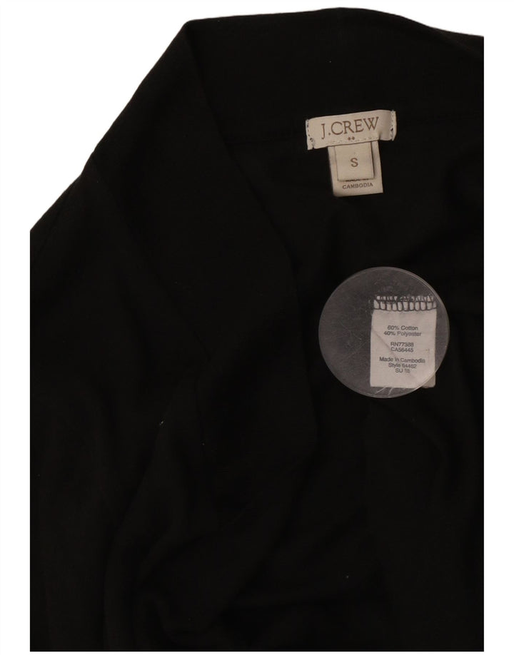 J. Crew Womens Open Cardigan Sweater UK 10 Small Black Bomuld