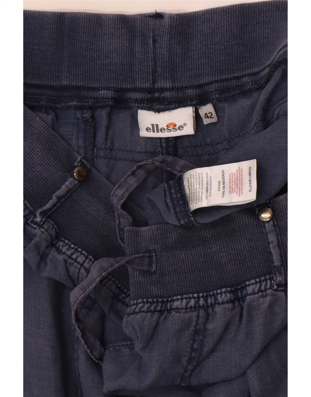 Ellesse Dame Lige Casual Bukser IT 42 Medium W30 L32 Marineblå