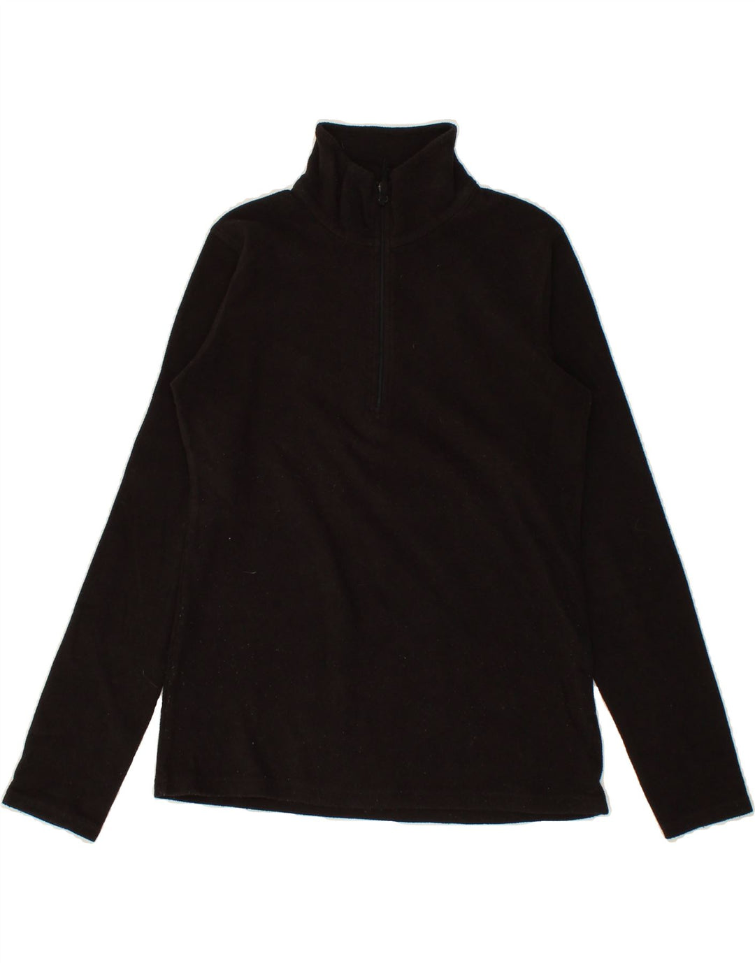 MOUNTAIN WAREHOUSE Mens Zip Neck Fleece Jumper Small Black Polyester Vintage Mountain Warehouse and Second-Hand Mountain Warehouse from Messina Hembry 
