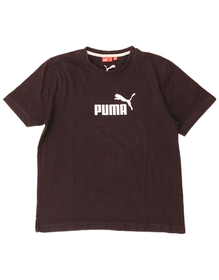 Puma Herre grafisk T-shirt Top Stor brun bomuld