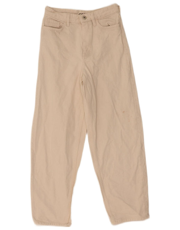 Cos Womens Crop Højtaljede tilspidsede jeans W25 L26 beige bomuld