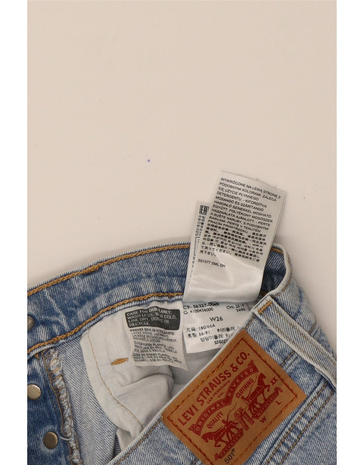 LEVI'S Womens 501 Denim Shorts W26 Small Blue Cotton Vintage Levi's and Second-Hand Levi's from Messina Hembry 