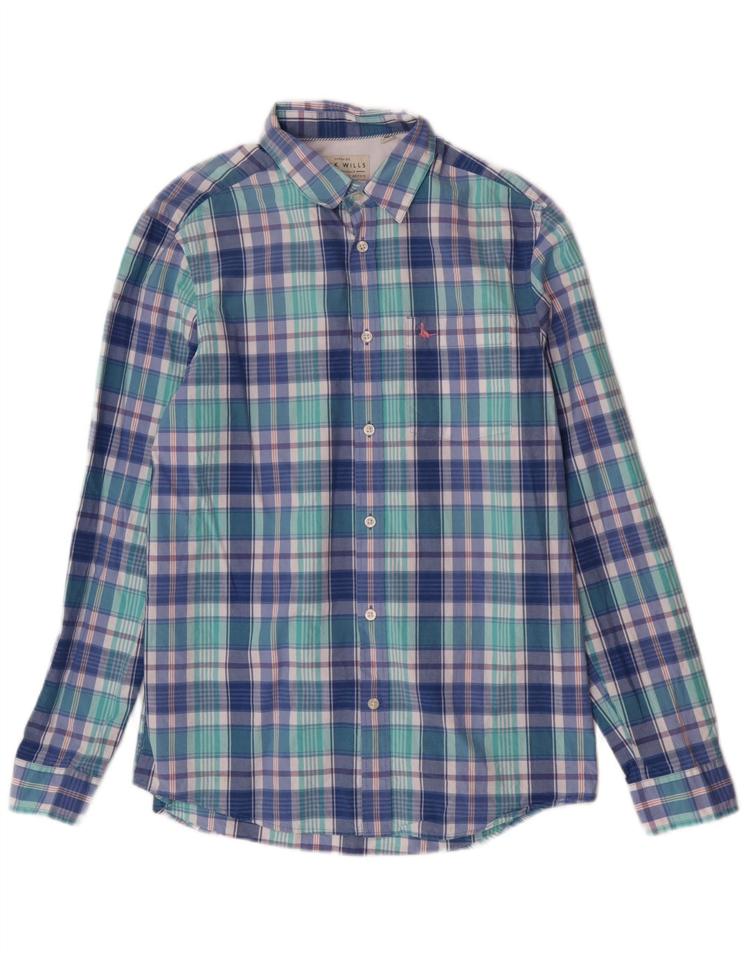 Jack Wills Herre Classic Fit skjorte lille blå ternet bomuld