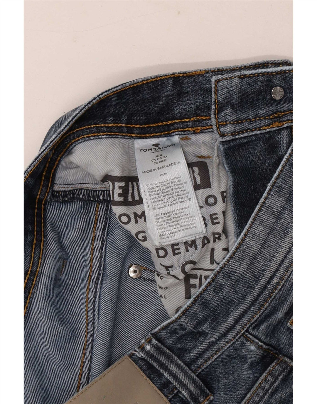 Tom Tailor Straight Jeans til mænd W30 L29 Marineblå Bomuld