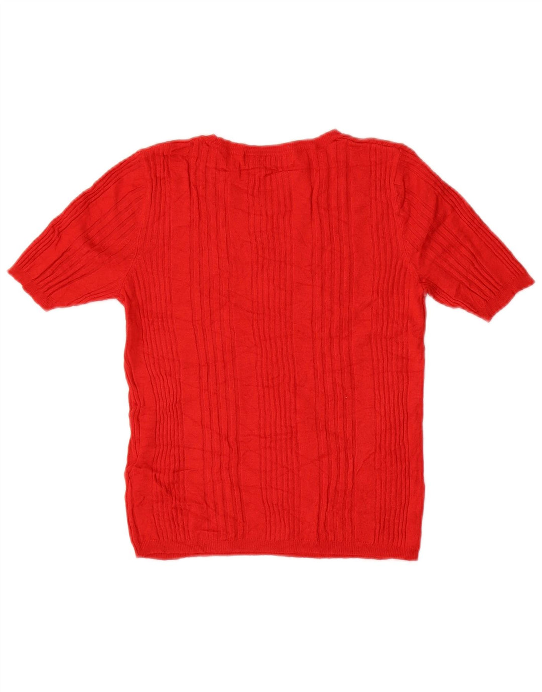 Marks & Spencer Dame Crop Crew Neck Jumper Sweater UK 10 Small Red