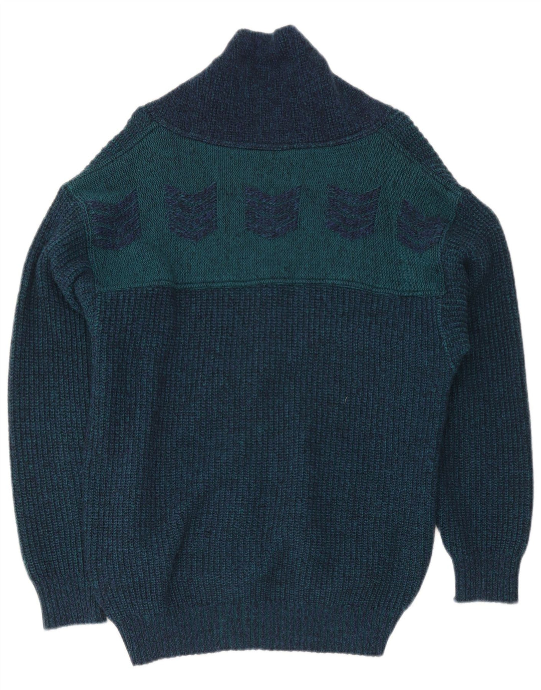 ALEX Herre cardigan sweater IT 54 XL Marineblå Colourblock Uld