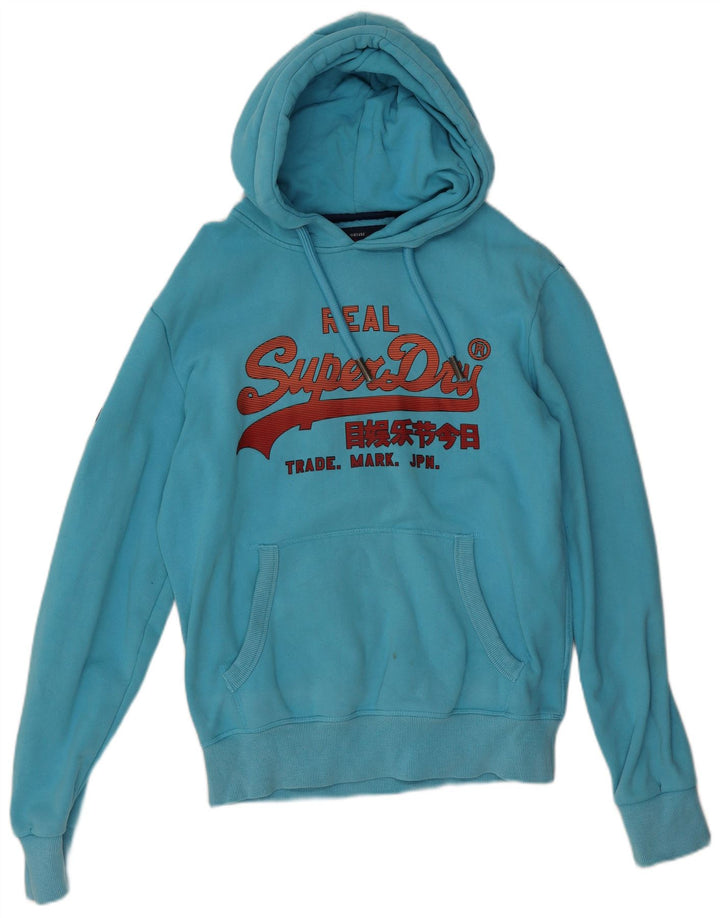 Superdry Grafisk hættetrøje til mænd mellemblå bomuld