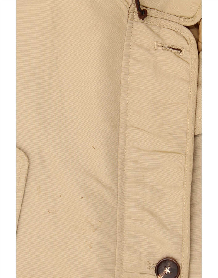 Massimo Dutti Dame Hætte Oversized Parka Jacket UK 6 XS Khaki