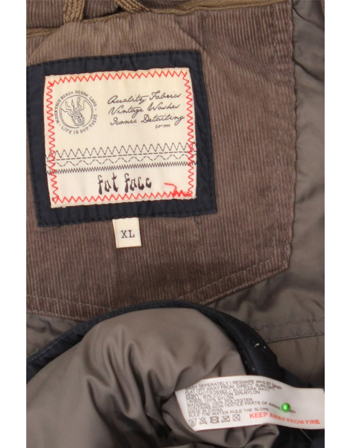 FAT FACE Herre polstret Gilet UK 42 XL Navy Blue Polyester