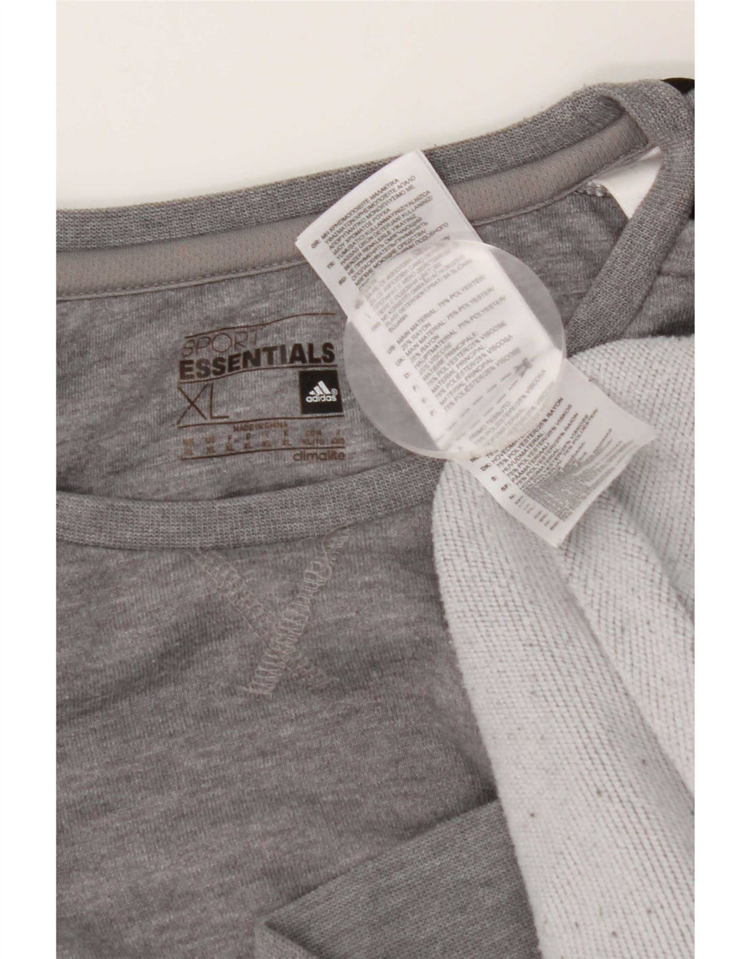 Adidas Sweatshirt Jumper til mænd XL Grå Flecked Polyester