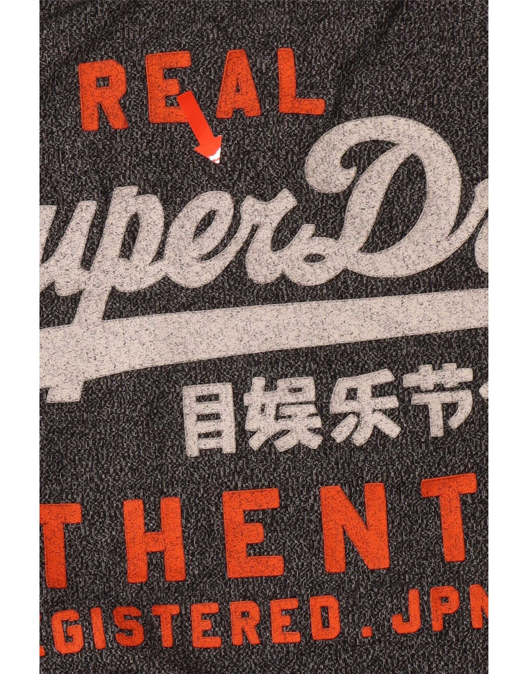 Superdry grafisk t-shirt til mænd, mellemgrå flækket bomuld