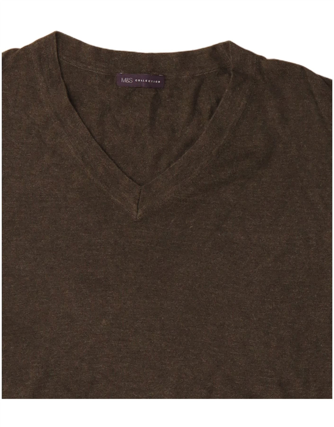 Marks & Spencer Dame Oversized V-hals sweater UK 10 Small Khaki
