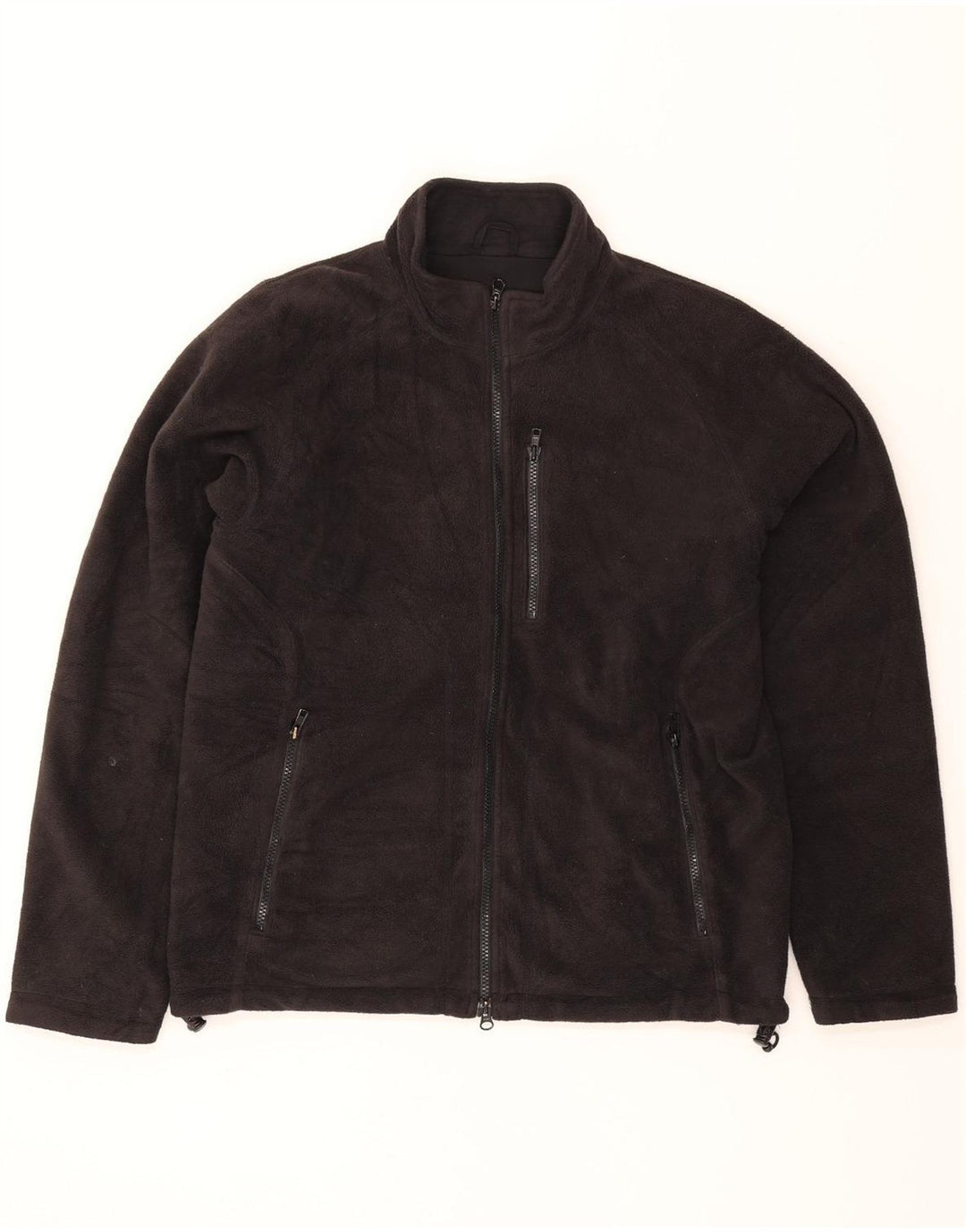 EDDIE BAUER Mens Fleece Jacket UK 38 Medium Black Polyester Vintage Eddie Bauer and Second-Hand Eddie Bauer from Messina Hembry 