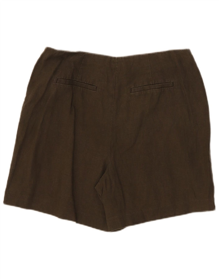 Boden Dame Chino Shorts UK 12 Medium W32 Khaki Linen