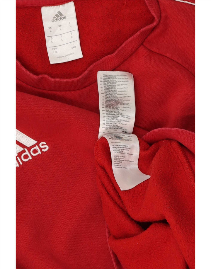 Adidas Sweatshirt til mænd, stor rød bomuld