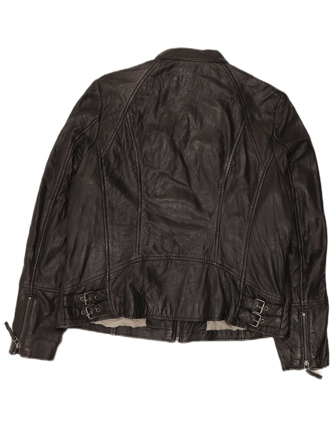 Gypsy Dame Læderjakke UK 22 3XL Sort Læder