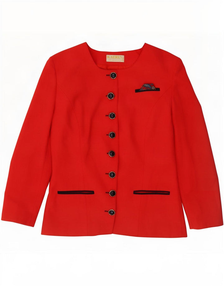 Katrin Dame 8 Button Blazer Jacket UK 14 Medium Red