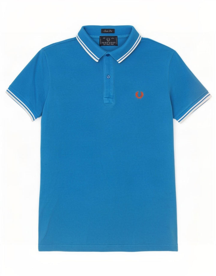 Fred Perry Herre Slim Fit Polo Shirt Lille Blå Bomuld