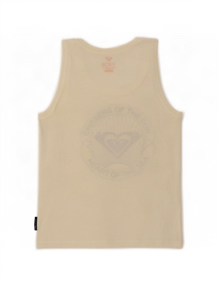 Roxy Womens Grafisk Vest Top UK 10 Small Off White