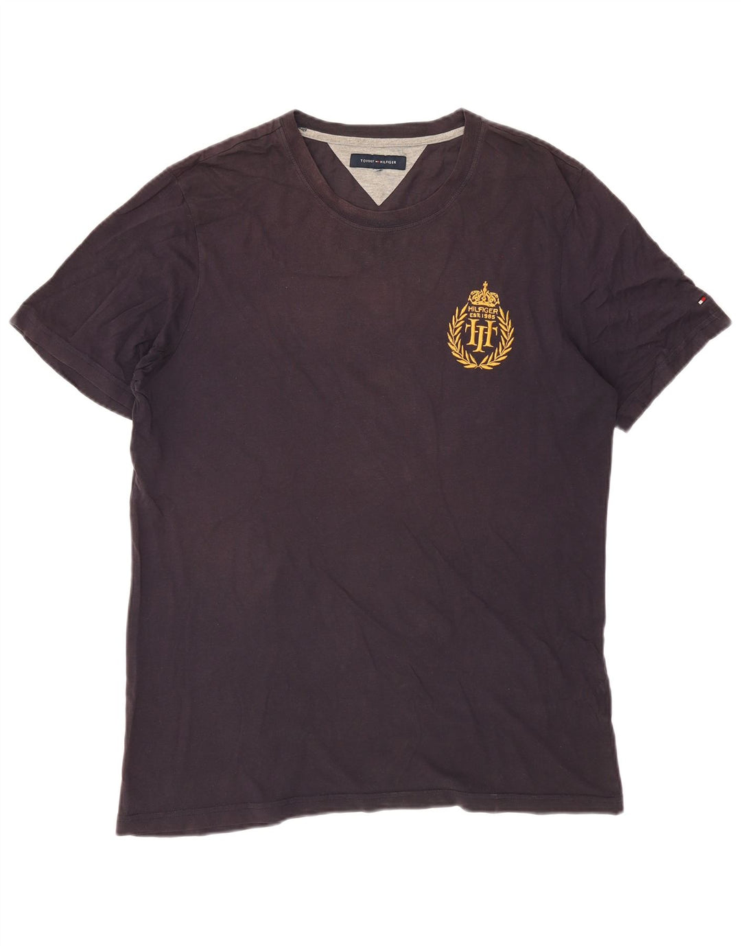 Tommy Hilfiger Herre T-Shirt Top Medium Sort
