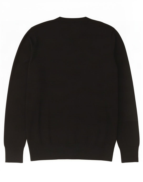 Gap Womens V-Neck Jumper Sweater UK 16 Large Black Cotton
