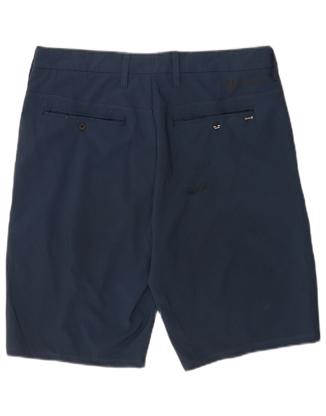 Hurley Herre Chino Shorts Medium W31 Marineblå stribet polyester