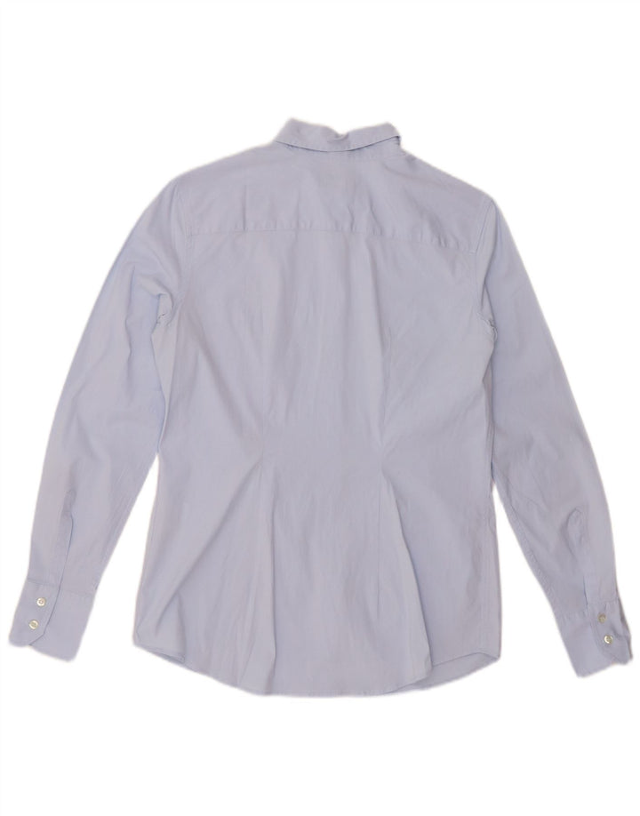 FRED PERRY Womens Shirt UK 14 Large Blue Cotton