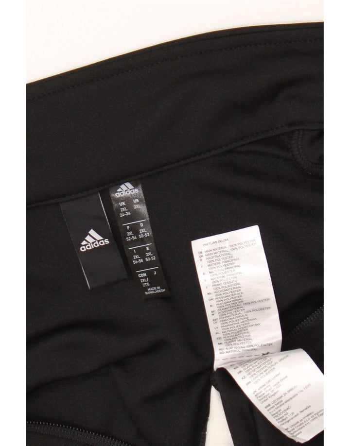 Adidas træningsdragt topjakke til kvinder UK 24/26 2XL Sort Colourblock Polyester