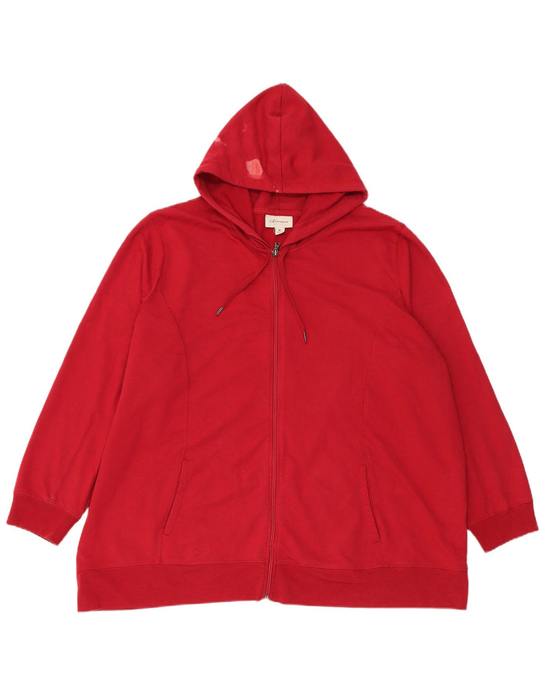 Marks & Spencer Mens Autograph Zip Hoodie Sweater XL Red Polyester