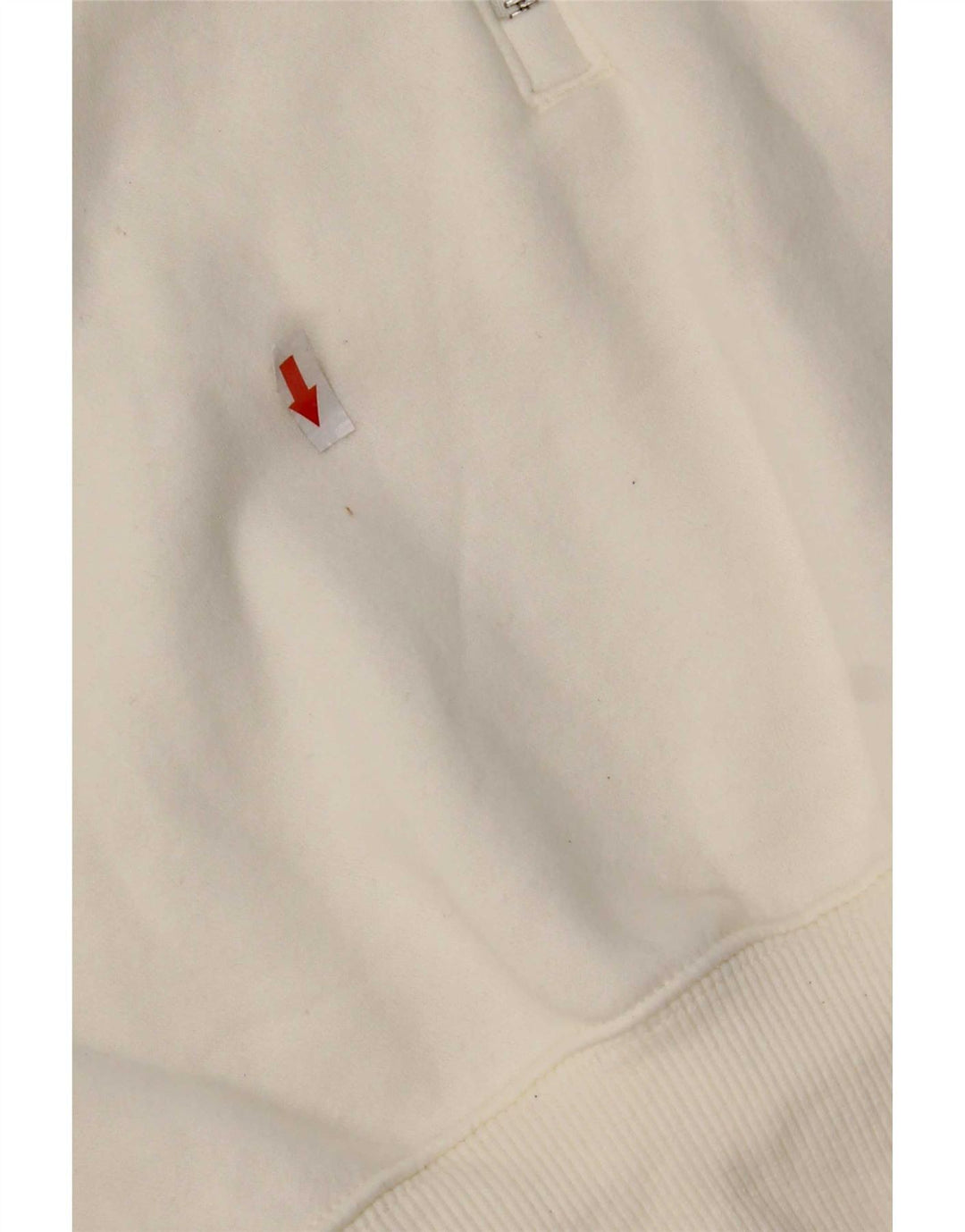 Nike Dame Oversized Crop Zip Neck Sweatshirt Jumper UK 10 Small White