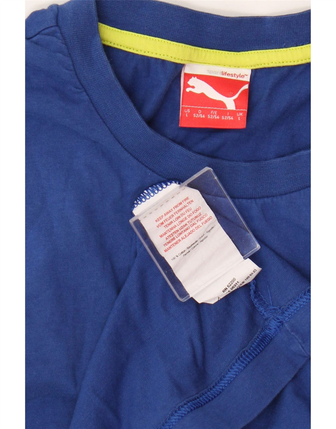 Puma Herre Grafisk Vest Top Stor Blå Bomuld