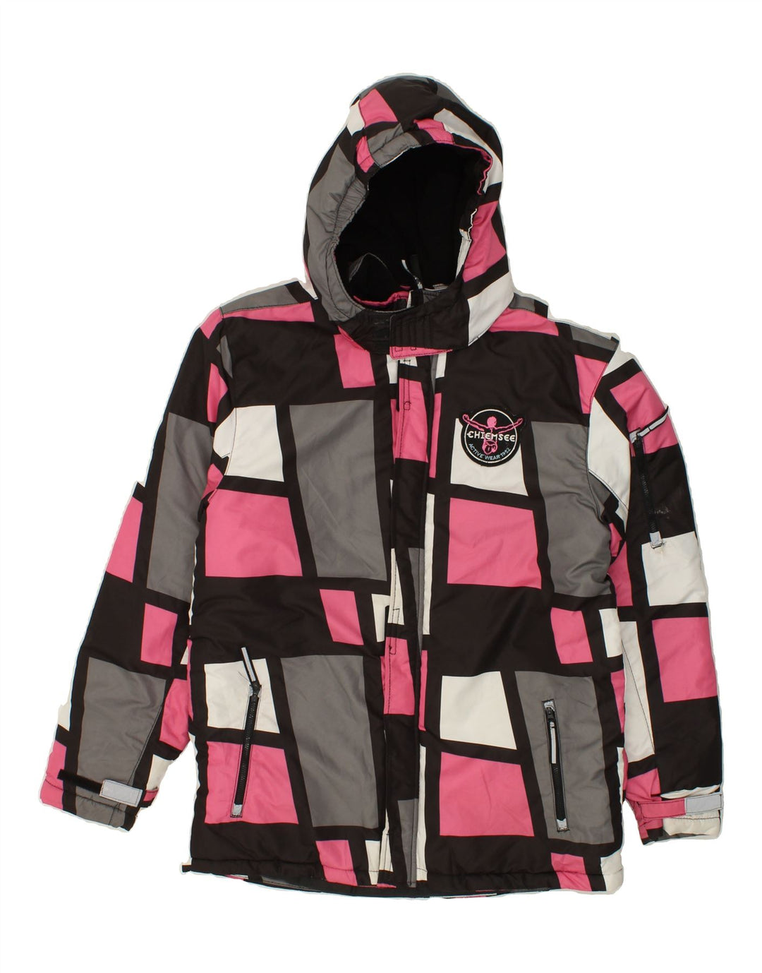 CHIEMSEE Boys Hooded Windbreaker Jacket 15-16 Years Multicoloured Vintage Chiemsee and Second-Hand Chiemsee from Messina Hembry 