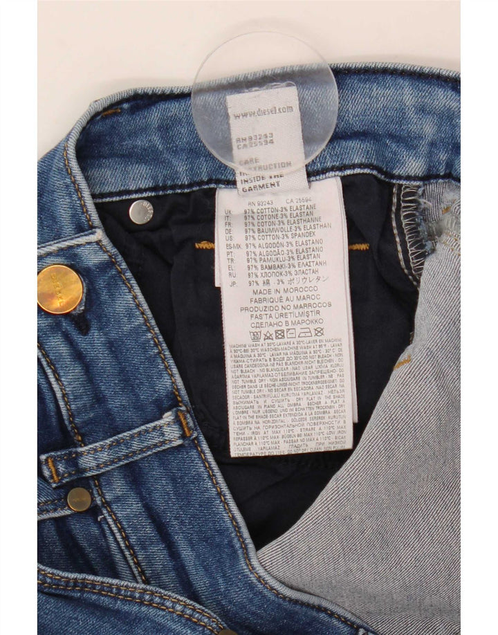 Diesel Dame Sandy Regular Slim Straight Jeans W28 L29 Blå Bomuld