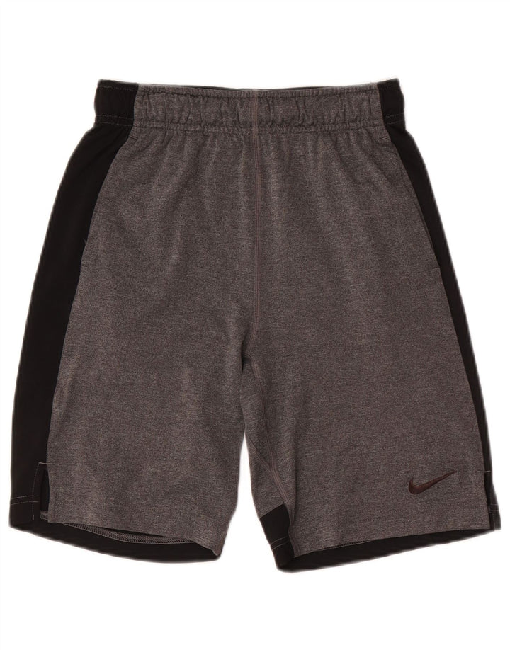 Nike Dri Fit Sportsshorts til drenge 11-12 år Medium Grå Colourblock
