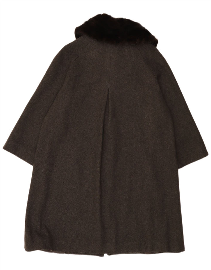Marella Dame Loose Fit Overfrakke UK 14 Stor Grå Uld