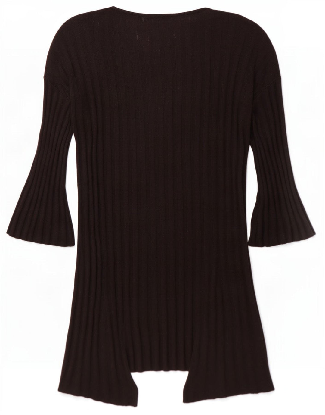 Topshop Dame Oversized Longline Open Cardigan Sweater UK 10 Small Black