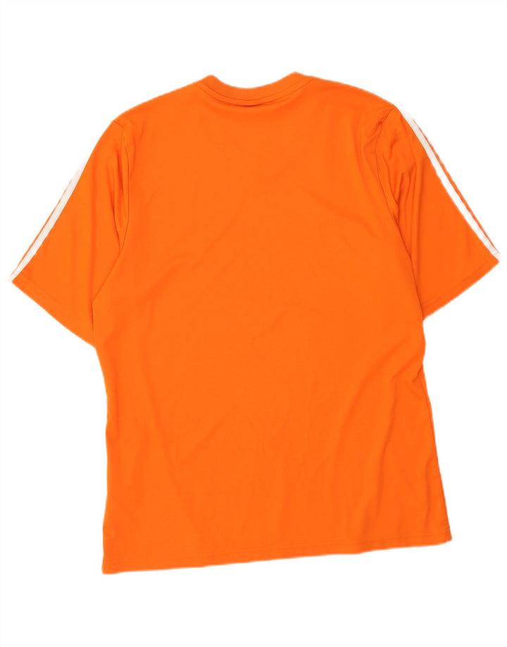 Adidas Herre Climalite T-Shirt Top Stor Orange Polyester