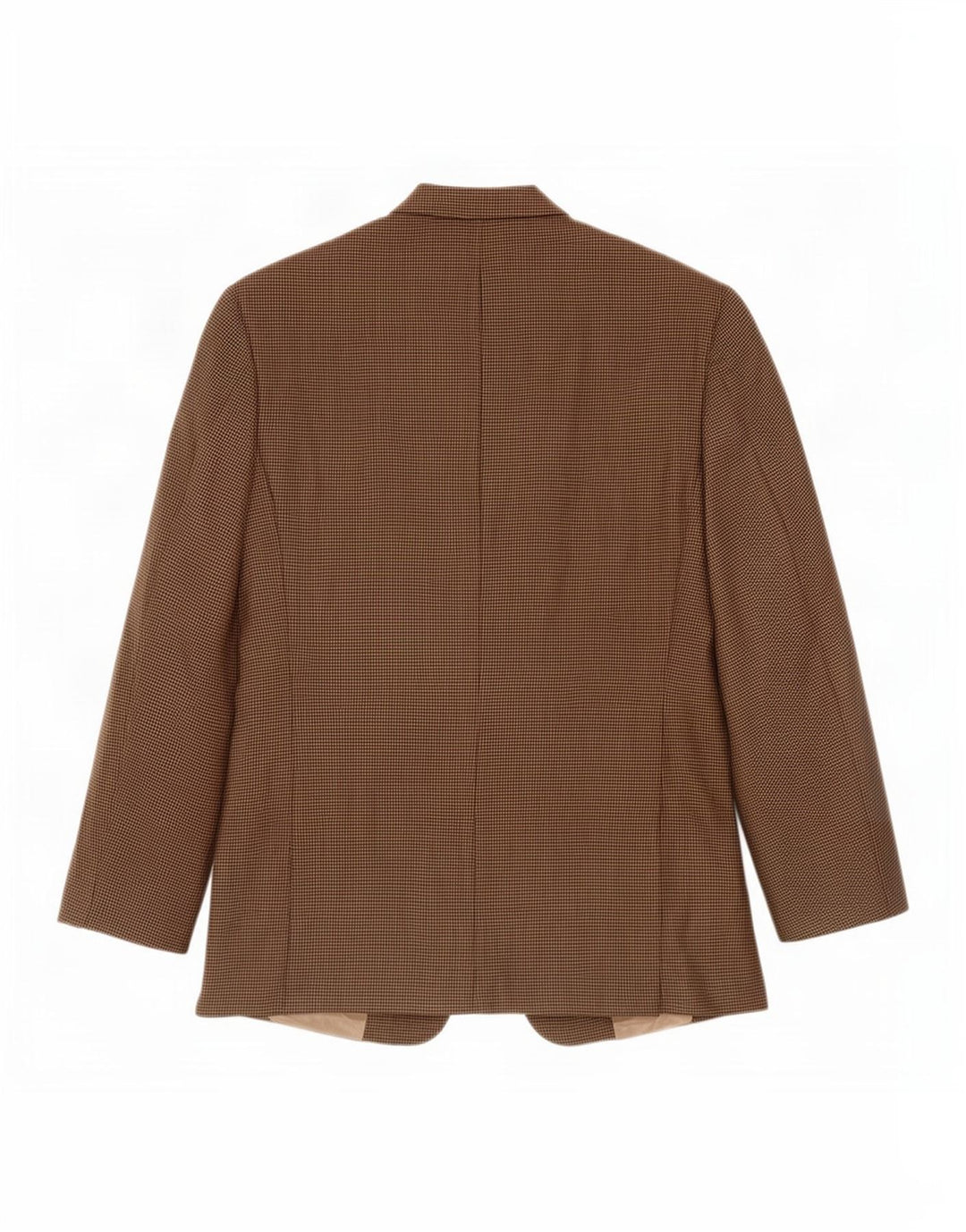 Burberry Herre 2-knaps blazerjakke UK 44 Stor Brun Houndstooth Uld