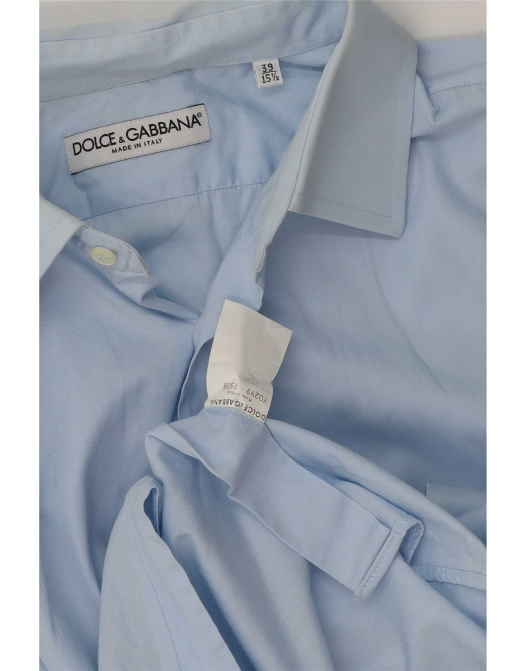 Dolce & Gabbana Herreskjorte str. 39 15 1/2 Medium Blue Cotton