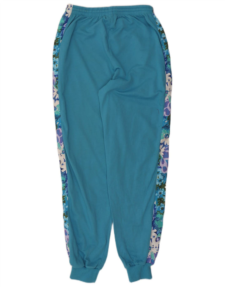 VINTAGE hel træningsdragt til kvinder UK 14/16 Large Blue Floral Polyester