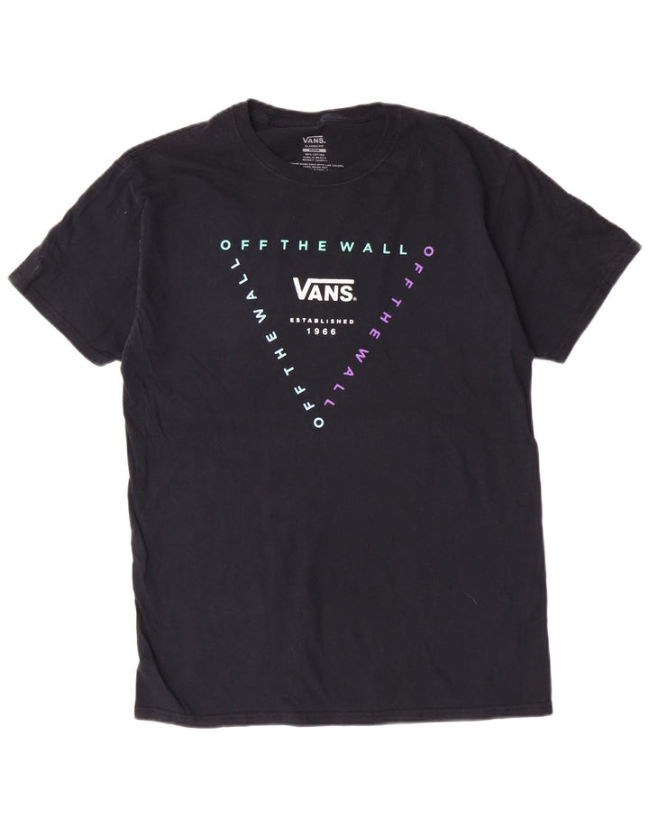 Vans Herre Classic Fit Grafisk T-Shirt Top Medium Sort Bomuld Classic