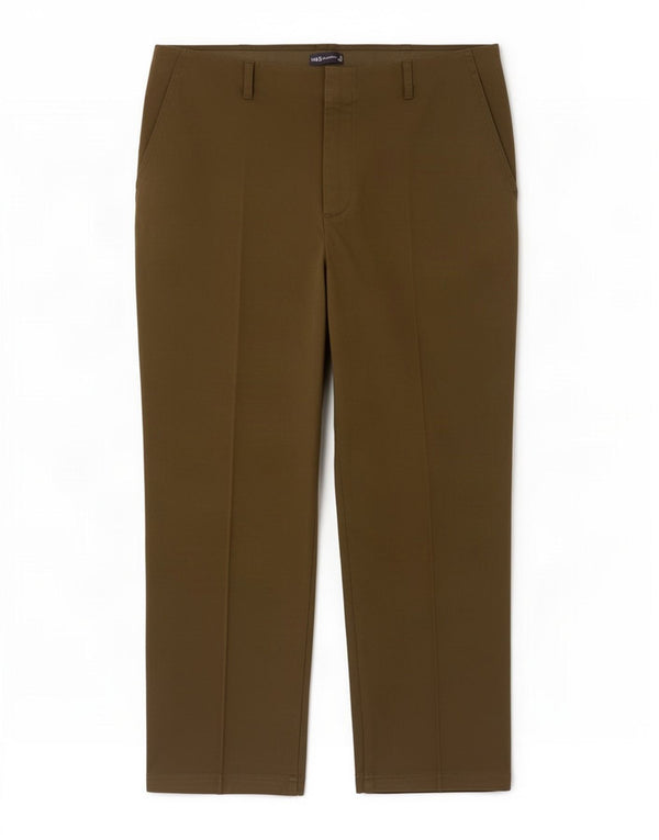 Marks & Spencer Lige fritidsbukser til kvinder UK 18 XL W36 L28 Khaki