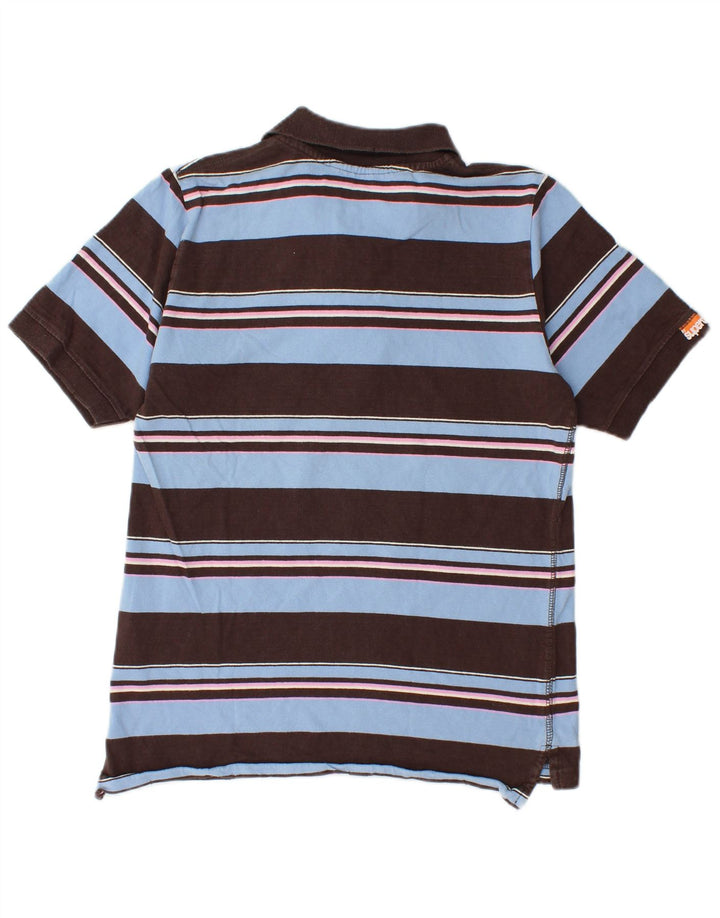 Superdry herre poloshirt lille brun stribet bomuld