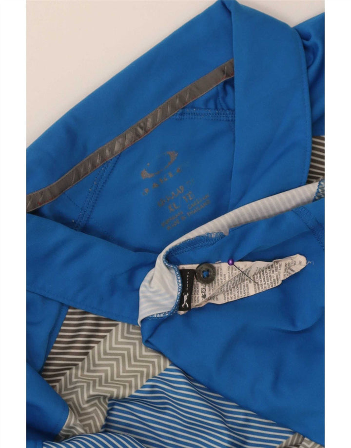 Oakley Herre Polo Shirt XL Blå Stribet Polyester