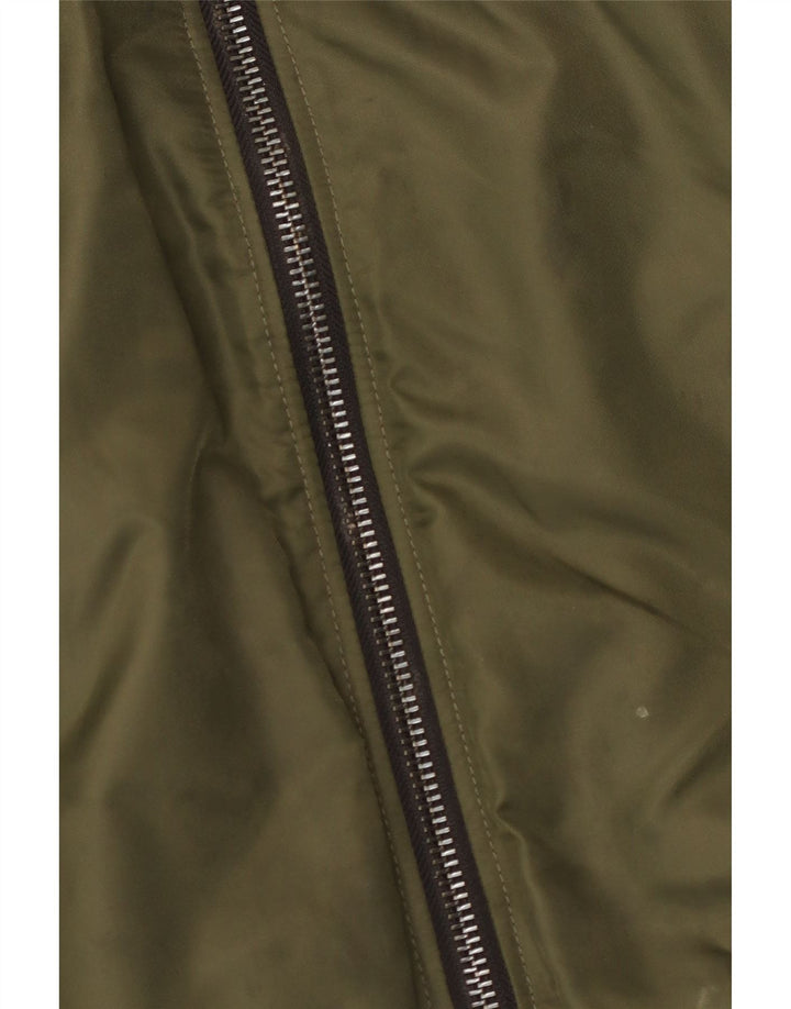Superdry Herre Military Bomber Jacket UK 38 Medium Khaki Nylon