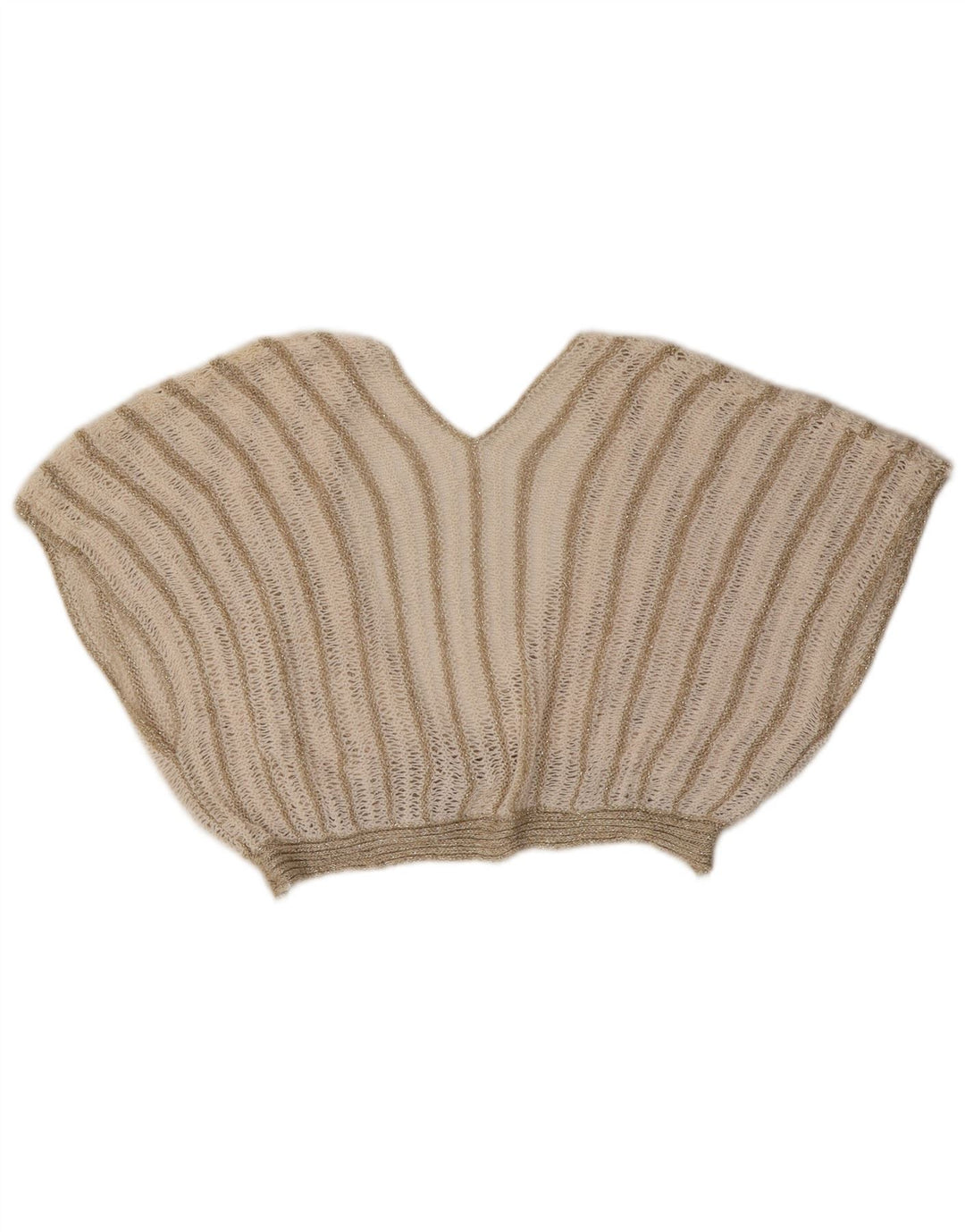 Vintage kvinders 2-delt nederdel Sæt UK 8 Small W26 Beige stribet akryl